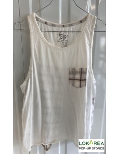 Geruit T-shirt zonder rug