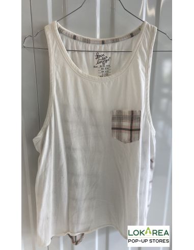Geruit T-shirt zonder rug