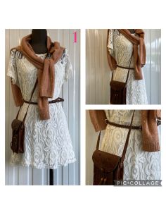 Witte kanten jurk + riem