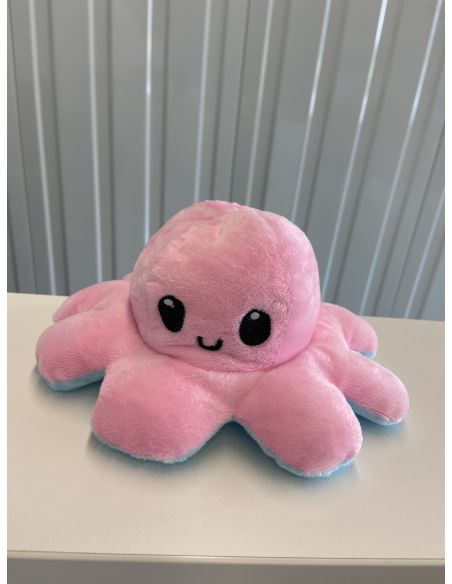 Peluche pieuvre réversible en fonction de votre humeur