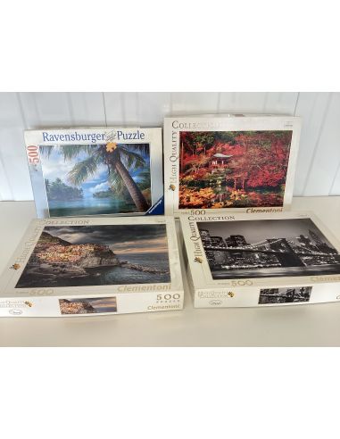 Set van 4 puzzels van 500 stukjes